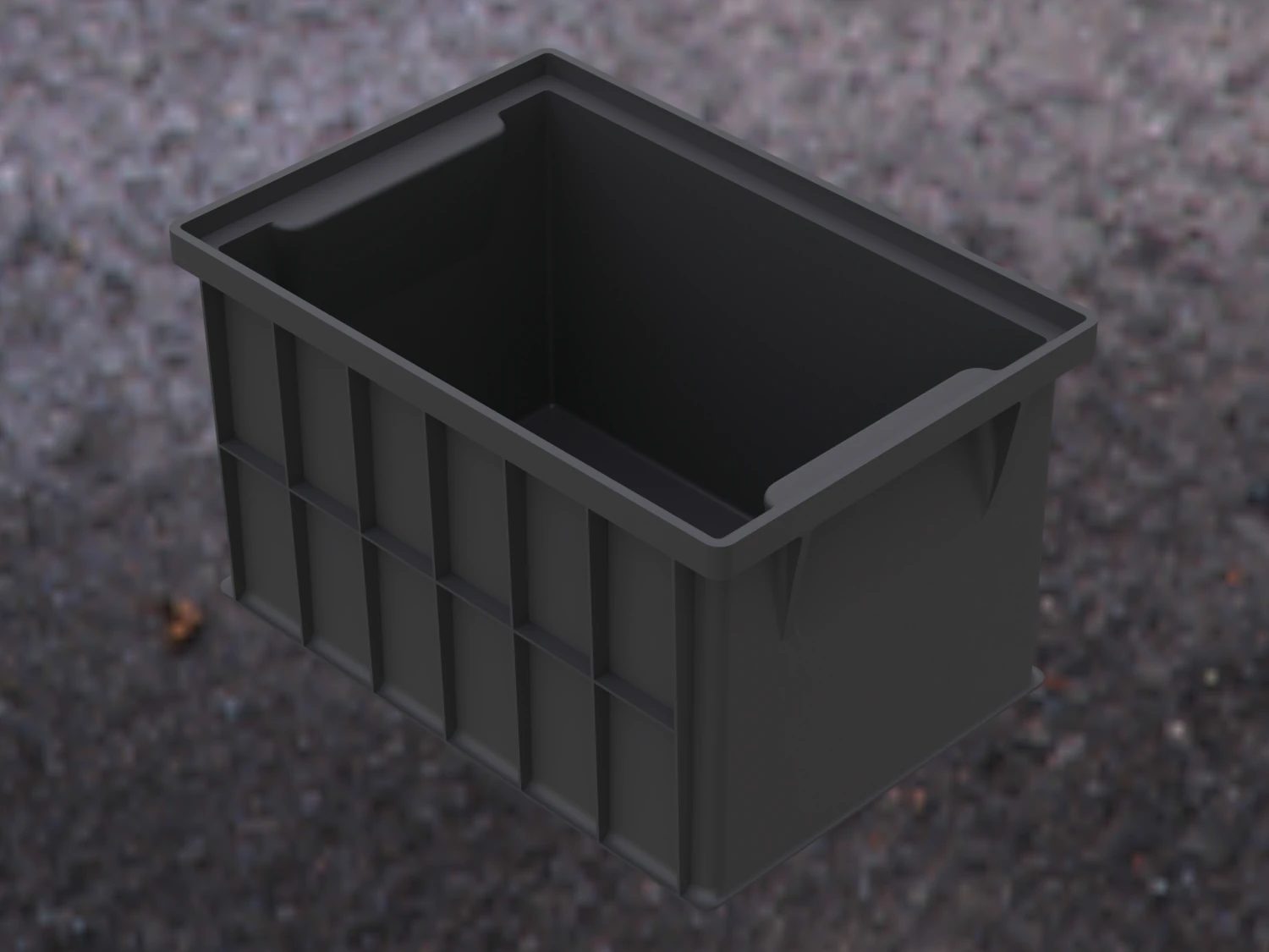 Stackable Storage Bin Capacity 2 Litres 3D Print Model .c4d .max .obj .3ds .fbx .stl .blend 
