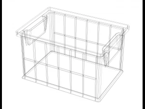 Stackable Storage Bin Capacity 2 Litres 3D Print Model