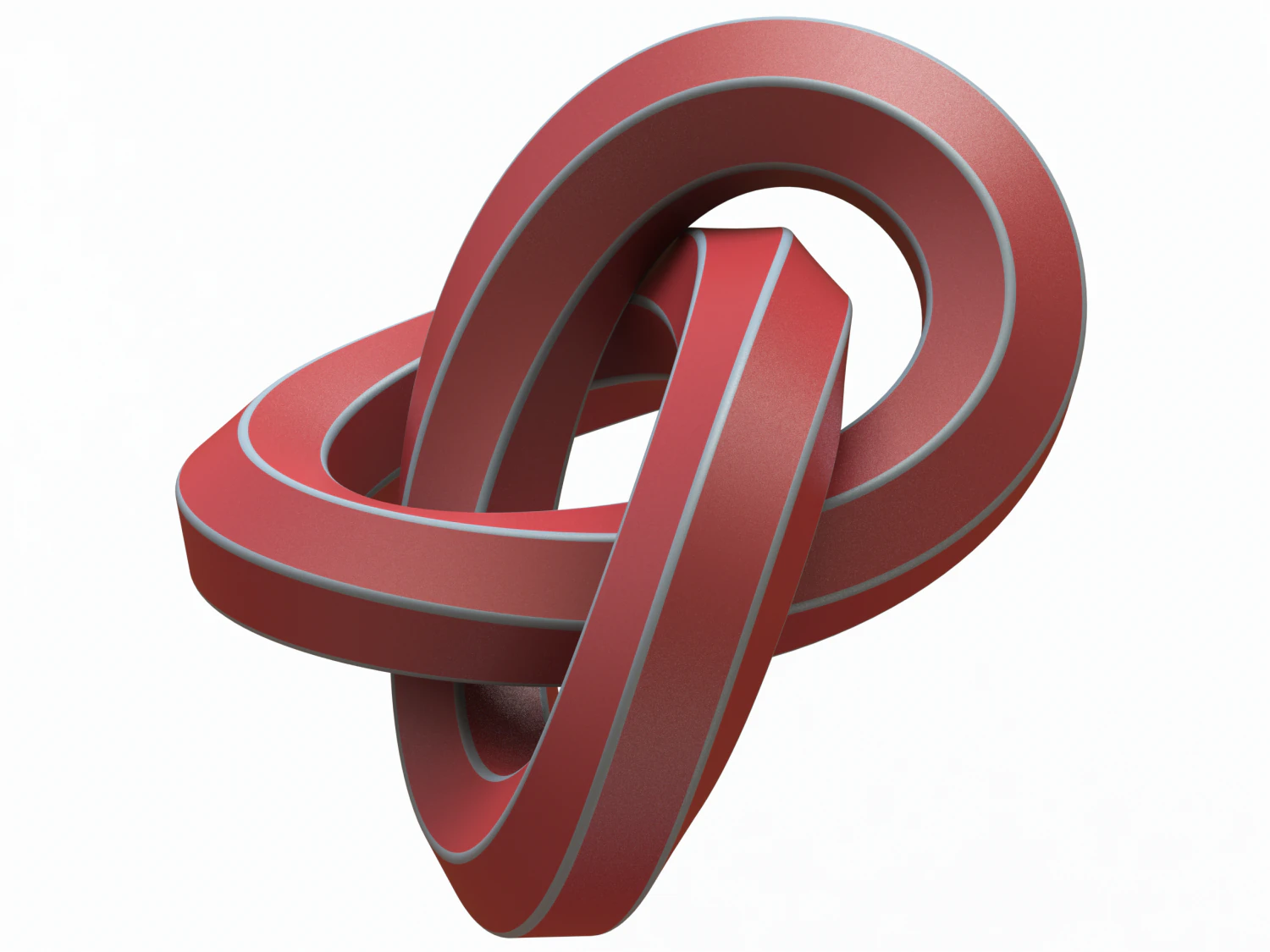 Wireframe Shape Hexagonal Trefoil Knot 3D Print Model .c4d .max .obj .3ds .fbx .stl .blend 