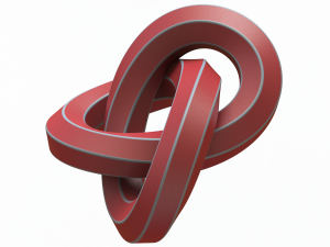 Wireframe Shape Hexagonal Trefoil Knot 3D प्रिंट मॉडल