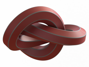 Wireframe Shape Hexagonal Trefoil Knot 3D 打印模型