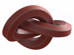 Wireframe Shape Hexagonal Trefoil Knot 3D Print Model