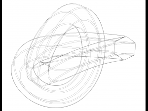 Wireframe Shape Hexagonal Trefoil Knot 3D 打印模型