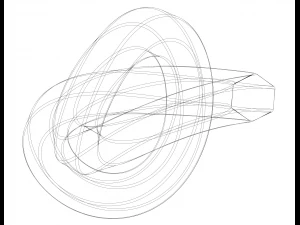 Wireframe Shape Hexagonal Trefoil Knot 3D Print Model