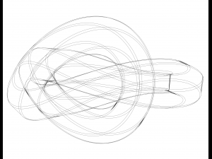Wireframe Shape Hexagonal Trefoil Knot 3D 打印模型