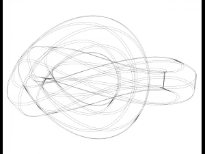 Wireframe Shape Hexagonal Trefoil Knot 3D Print Model