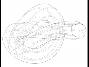 Wireframe Shape Hexagonal Trefoil Knot 3D 打印模型