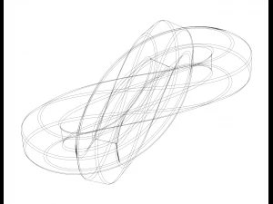 Wireframe Shape Hexagonal Trefoil Knot 3D Print Model