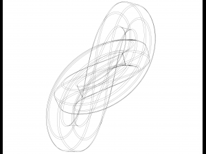 Wireframe Shape Hexagonal Trefoil Knot 3D 打印模型
