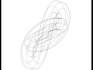 Wireframe Shape Hexagonal Trefoil Knot 3D Print Model