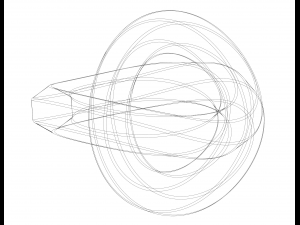 Wireframe Shape Hexagonal Trefoil Knot 3D 打印模型