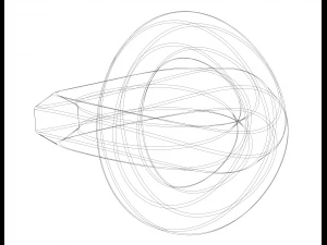 Wireframe Shape Hexagonal Trefoil Knot 3D Print Model
