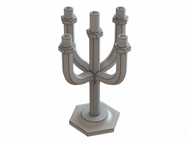 Hexagonal Candle Tree Holders 3D Baskı Modeli .c4d .max .obj .3ds .fbx .stl .blend 