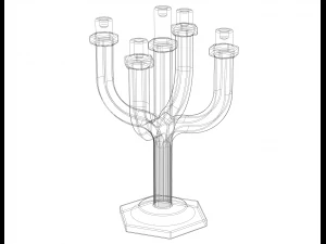 Hexagonal Candle Tree Holders 3D Print Model