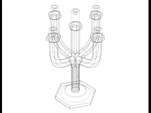 Hexagonal Candle Tree Holders 3D Baskı Modeli