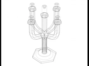 Hexagonal Candle Tree Holders 3D Print Model
