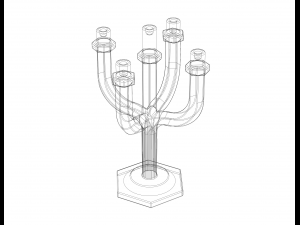 Hexagonal Candle Tree Holders 3D Baskı Modeli