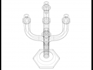 Hexagonal Candle Tree Holders 3D Baskı Modeli