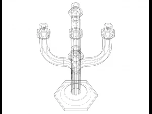 Hexagonal Candle Tree Holders 3D Print Model