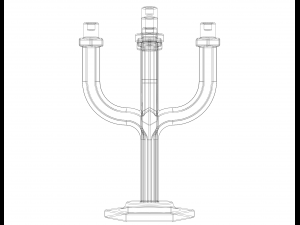 Hexagonal Candle Tree Holders 3D Baskı Modeli