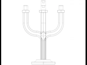 Hexagonal Candle Tree Holders 3D Print Model