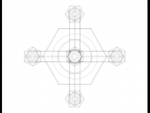 Hexagonal Candle Tree Holders 3D Baskı Modeli