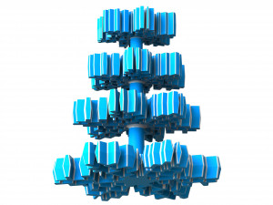 Plastic Snowflake Tree 3D Print Model