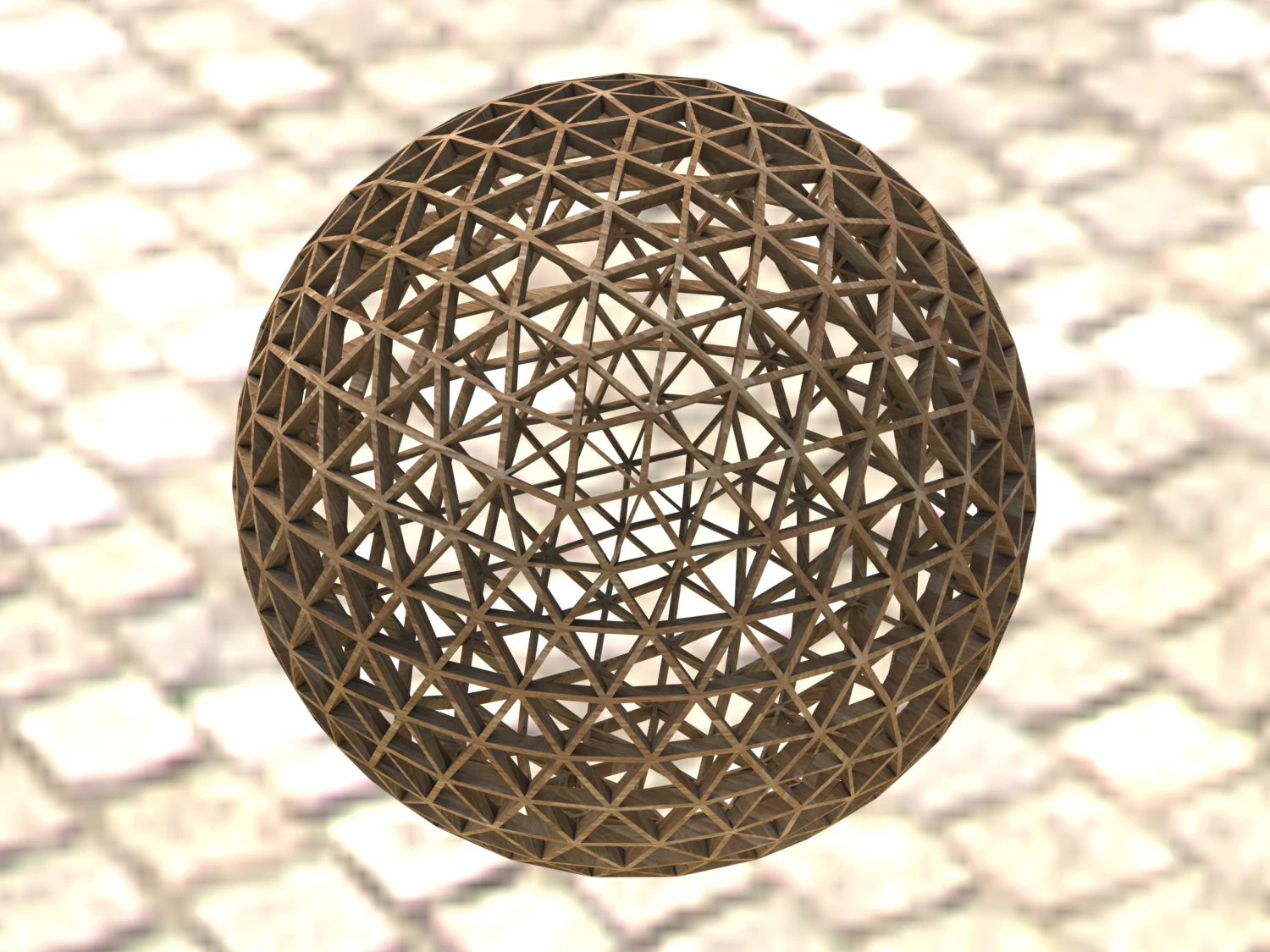 Wireframe Shape Frequency Geodesic Sphere 3D Print Model .c4d .max .obj .3ds .fbx .stl .blend 