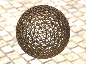 Wireframe Shape Frequency Geodesic Sphere 3D प्रिंट मॉडल