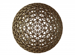 Wireframe Shape Frequency Geodesic Sphere 3Dプリントモデル