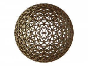Wireframe Shape Frequency Geodesic Sphere 3D Print Model