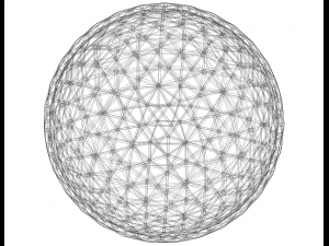 Wireframe Shape Frequency Geodesic Sphere 3Dプリントモデル