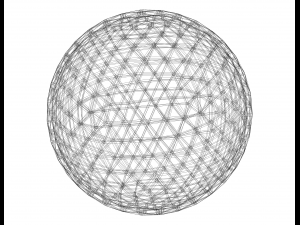 Wireframe Shape Frequency Geodesic Sphere 3Dプリントモデル