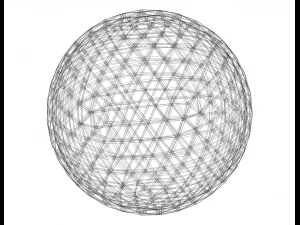Wireframe Shape Frequency Geodesic Sphere 3D Print Model