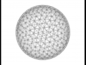 Wireframe Shape Frequency Geodesic Sphere 3Dプリントモデル