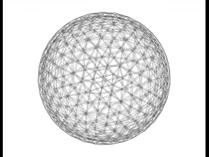 Wireframe Shape Frequency Geodesic Sphere 3D Print Model