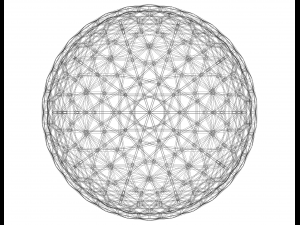 Wireframe Shape Frequency Geodesic Sphere 3Dプリントモデル