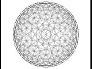 Wireframe Shape Frequency Geodesic Sphere 3D Print Model