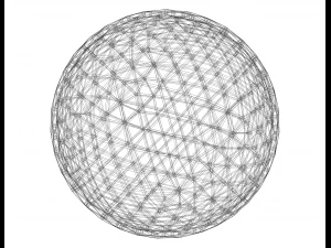 Wireframe Shape Frequency Geodesic Sphere 3D Print Model