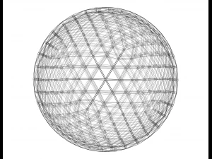 Wireframe Shape Frequency Geodesic Sphere 3D Print Model