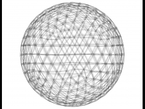 Wireframe Shape Frequency Geodesic Sphere 3Dプリントモデル