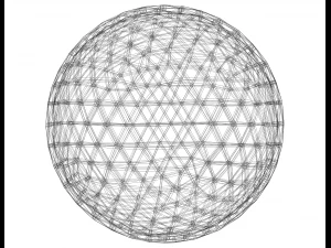 Wireframe Shape Frequency Geodesic Sphere 3D Print Model