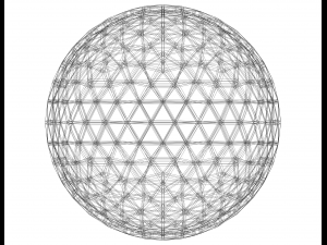 Wireframe Shape Frequency Geodesic Sphere 3Dプリントモデル