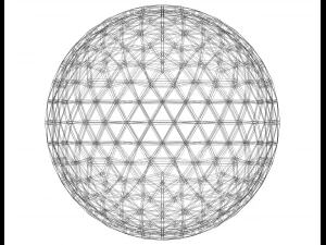 Wireframe Shape Frequency Geodesic Sphere 3D Print Model
