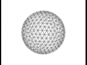 Wireframe Shape Frequency Geodesic Sphere 3Dプリントモデル