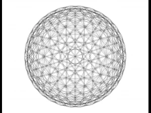 Wireframe Shape Frequency Geodesic Sphere 3D Print Model