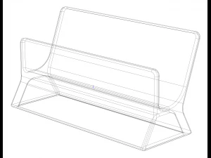 Plastic Card Holder Stand 3D Print Model