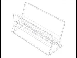 Plastic Card Holder Stand 3D Print Model