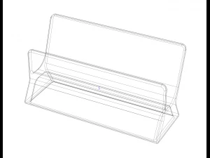 Plastic Card Holder Stand 3D Print Model