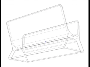 Plastic Card Holder Stand 3D Print Model